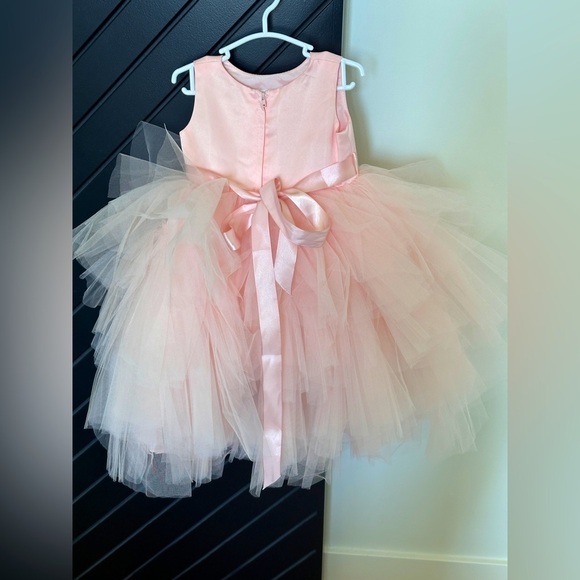 Etsy high low tutu satin dress. Size 12m. Worn only once! - Picture 2 of 3
